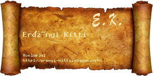 Erényi Kitti névjegykártya
