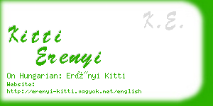 kitti erenyi business card